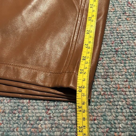 NWT Ladies faux leather Joie cognac dress pants sizes-2x - Picture 8 of 11